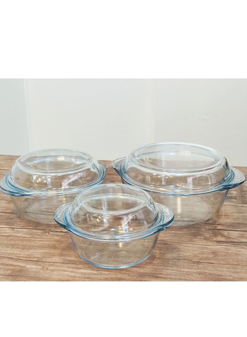 A 6-piece Turkish pot set for the oven, dishwasher, microwave, and serving directly Size 16 cm Size 20cm Size 22 cm  - Image 2