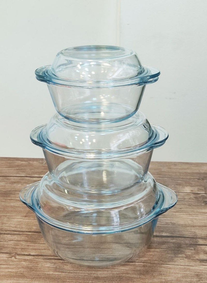 A 6-piece Turkish pot set for the oven, dishwasher, microwave, and serving directly Size 16 cm Size 20cm Size 22 cm  - Image 3