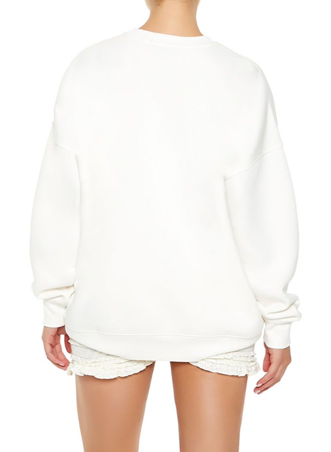 FOREVER 21 Embroidered Teddy Bear Sweatshirt  - Image 3