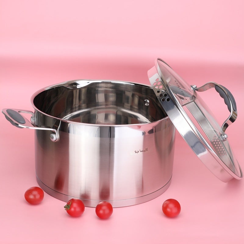 Kaisa Villa 304 Stainless Steel Cookware Set - Soup Pots, Milk Pots, Stew Pots, Frying Pans & Non-Stick Pans for Home  Use - Image 2