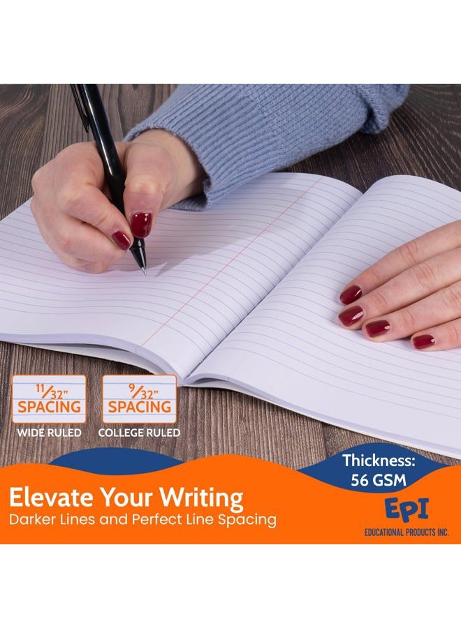 EPI Wide Ruled Black Marble Composition Notebook, 100 Sheet, 3-Pack - Image 4