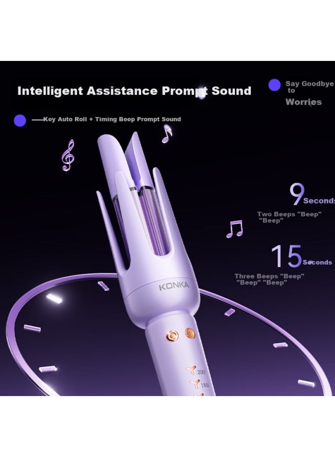 Konka Fully Automatic 32mm Curling Iron For Women, Negative Ion Big Waves, Dormitory Lazy Voluminous Hair, Damage-free, Anti-scald, Long-lasting Styling, New Year Birthday Valentine's Day Gift For Gir - Image 3