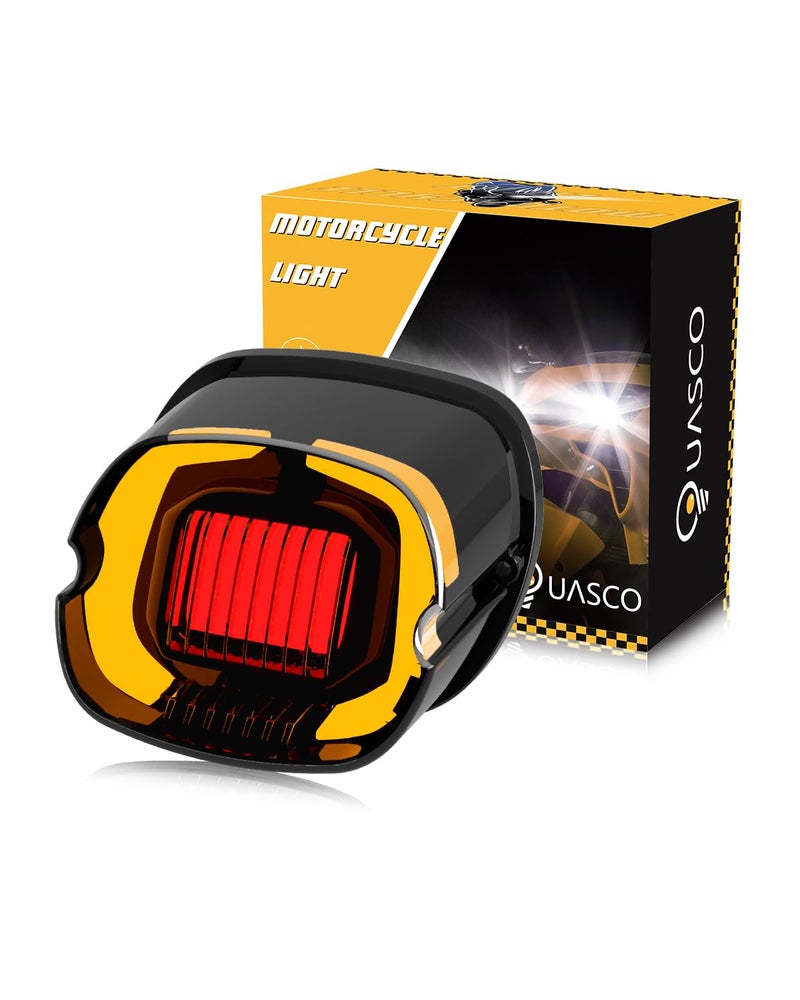 QUASCO LED Strobe Brake Tail Light Rear Turn Signals Smoked Taillight Compatible with Harley Dyna Sportster Road King Electra Glide Heritage Softail Fatboy Touring - Image 1