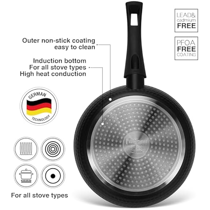 فيسمان مقلاة 26 سم، مقلاة ألومنيوم غير لاصقة، سلسلة مفضلة، طلاء Greblon G2، تقنية ألمانية، متوافقة مع الحث، مقبض من الباكليت، تصميم مطروق - Image 2