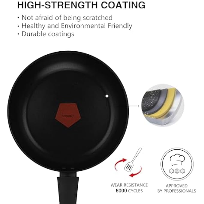 فيسمان مقلاة 26 سم، مقلاة ألومنيوم غير لاصقة، سلسلة مفضلة، طلاء Greblon G2، تقنية ألمانية، متوافقة مع الحث، مقبض من الباكليت، تصميم مطروق - Image 5