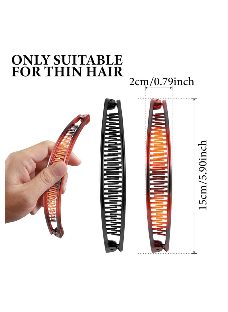 WILLBOND WILLBOND Banana Clip, 6 Pcs Fish-shaped Banana Hair Clip, 5.9 inches in Length, 2 cm in Width, for Women with Thin Hair, Clamp Accessory for People with Less Hair, 6 Count  - Image 4