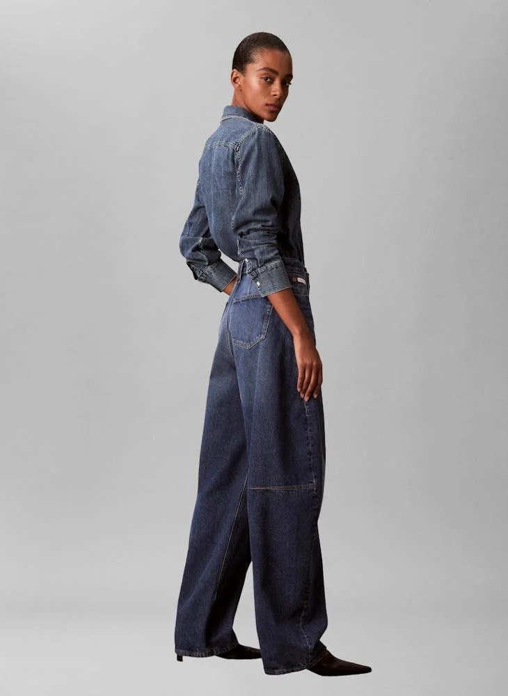 Calvin Klein Jeans  Essential Barrel Jeans for Women | Best Price UAE
