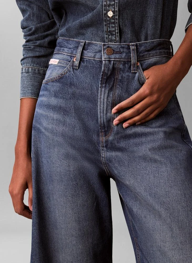 Calvin Klein Jeans  Essential Barrel Jeans for Women | Best Price UAE
