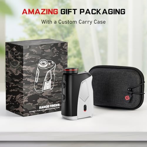 Kaidrus Upgraded 0.5 Second Easily Lock on a Pin Golf Rangefinder with Slope 2X HD Bright LCD, 1500 Yards Range Finder for Golf/Hunting, 7X Magnification with Flag Pole Locking Vibration, Golf Gifts Pcs - Image 2