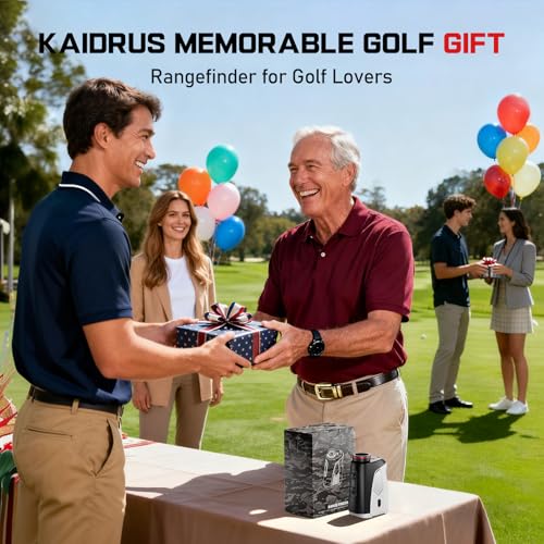 Kaidrus Upgraded 0.5 Second Easily Lock on a Pin Golf Rangefinder with Slope 2X HD Bright LCD, 1500 Yards Range Finder for Golf/Hunting, 7X Magnification with Flag Pole Locking Vibration, Golf Gifts Pcs - Image 3