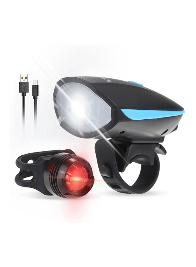 Bicycle LED Front And Tail Light With Safety Horn - Image 1