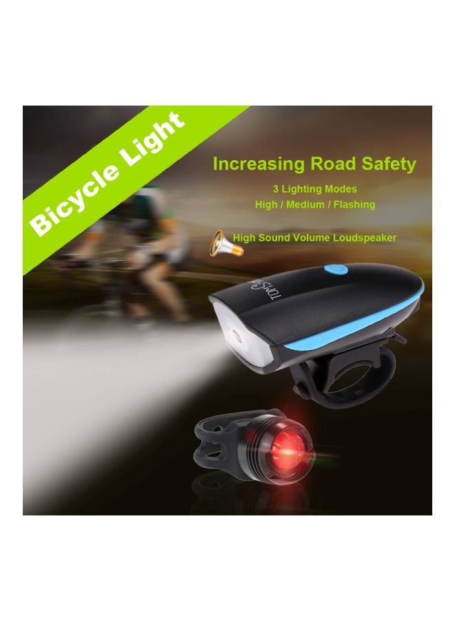 Bicycle LED Front And Tail Light With Safety Horn - Image 4