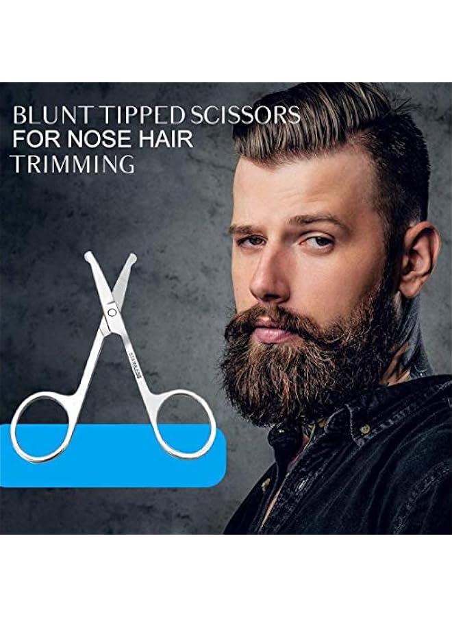 BWSJ Small Curved Nose Hair Scissors with Safety Rounded Ti for Grooming and Trimming eyebrows Eyelashes Facial Hair and Nails  Set of 2 - Image 3