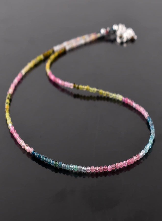 يانارا قلادة يانارا متعددة الأحجار الكريمة للنساء، سلسلة عصرية، خرز من الأحجار الكريمة، كريستالات شاكرا حقيقية، مجوهرات مصنوعة يدويًا مطلية بالفضة، سلسلة قابلة للتعديل بطول 18 بوصة، هدية مثالية لها - Image 3