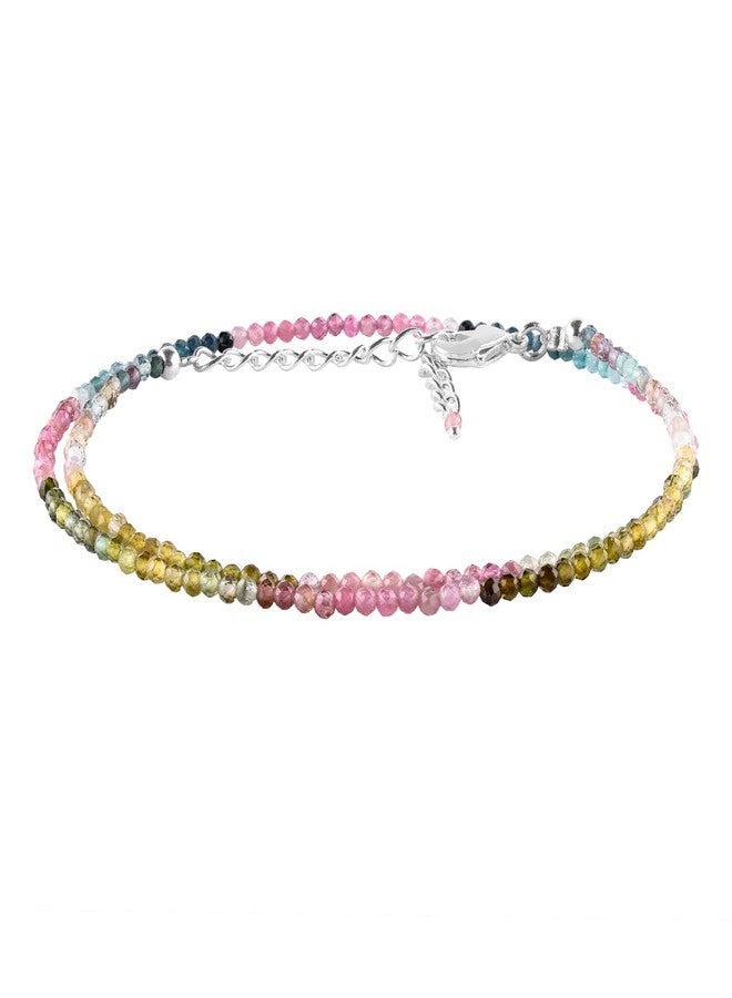 يانارا قلادة يانارا متعددة الأحجار الكريمة للنساء، سلسلة عصرية، خرز من الأحجار الكريمة، كريستالات شاكرا حقيقية، مجوهرات مصنوعة يدويًا مطلية بالفضة، سلسلة قابلة للتعديل بطول 18 بوصة، هدية مثالية لها - Image 1