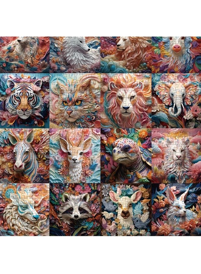 1008 قطعة تقويم مجسم للحيوانات لغز أحجية 24 يومًا أحجية ورقية لتزيين المنزل هدايا - Image 3