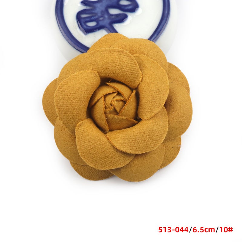 Korean Small Fragrance 6.5Cm Camellia Diy Handmade Fabric Accessories Corsage Shoe Flower Dress Gift Box Accessories Flowers - Image 1