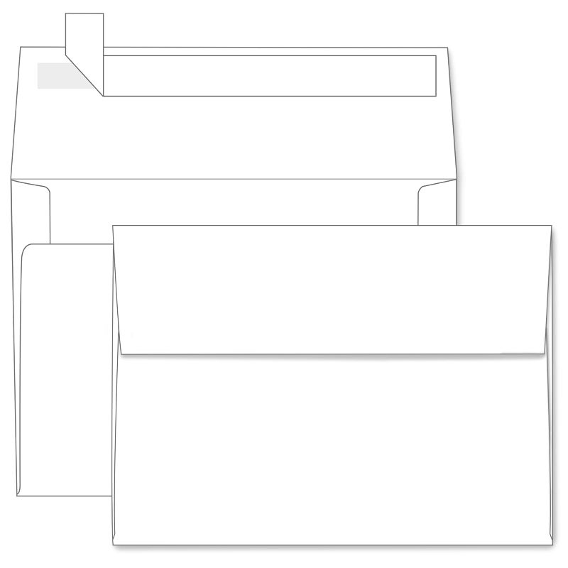 Goefun A7 White Self Seal Envelopes 100 Pack, Goefun Printable Envelopes for 5x7 Cards, Invitations, Weddings, Graduation, Photos, Baby Shower| 5.25 x 7.25 inches,120GSM - Image 1