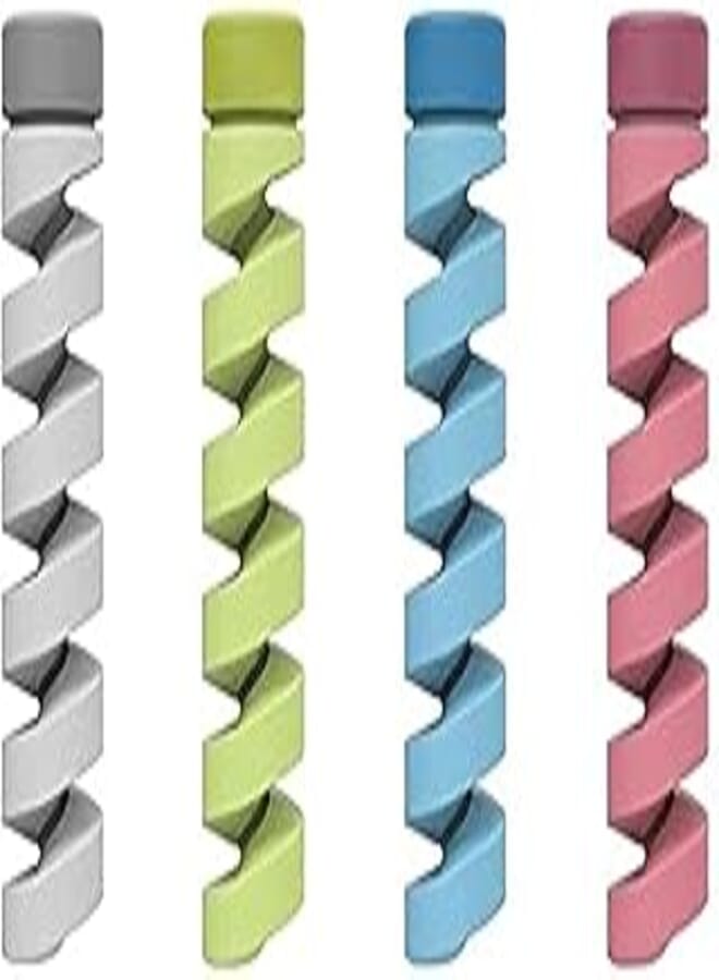 OR 4Pcs USB Cable Protector Saver Earphone Cord Protection Wire Cover Data Charger Line Protection Headphone Winder