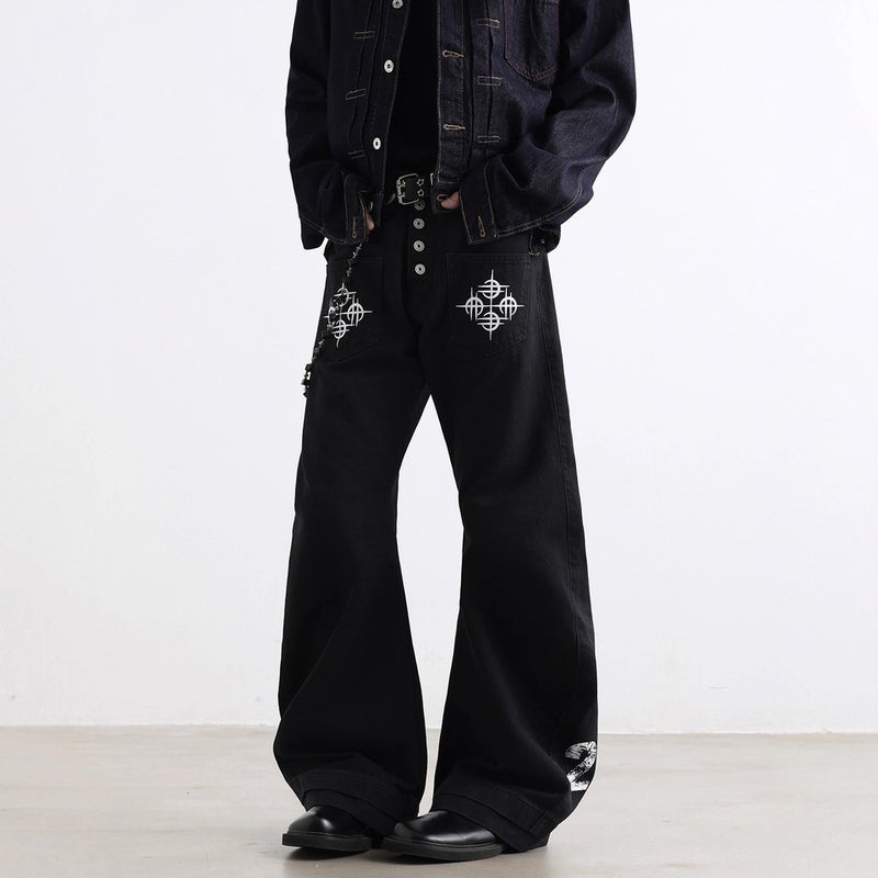 Unisex Classic Denim Jeans Loose Fit Daily Outdoor Wear - Image 2