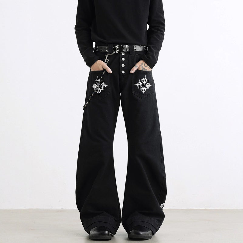 Unisex Classic Denim Jeans Loose Fit Daily Outdoor Wear - Image 4