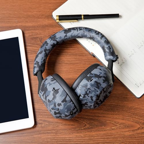 WC ShellZ XM5 - Protective Headphone Exterior Shell & Headband Covers for Sony WH1000XM5 Made by Wicked Cushions | Made with Premium Silicone | Black Camo - Image 3