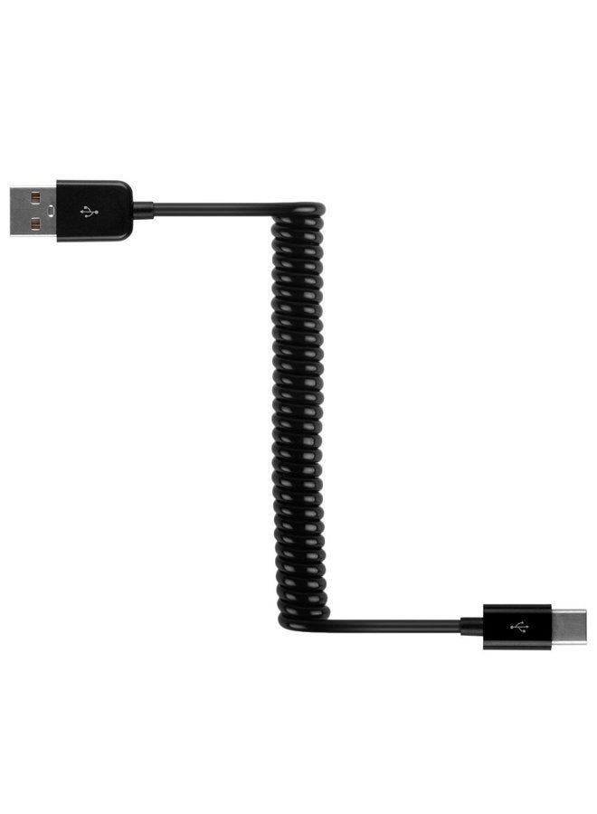 JSER 3ft Spring Spiral USB-C USB 3.1 Type C to USB Data Cable FOr MacBook Newest Design - Image 2