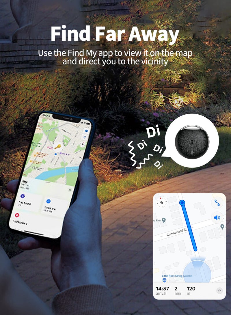 بكارنست جهاز تعقب ذكي عبر البلوتوث، محدد موقع ذكي، متوافق مع Apple Find My (iOS فقط)، محدد موقع أمان الطفل الذي يمكنه تتبع حقائب الظهر والمحافظ والدراجات والأمتعة وما إلى ذلك للأطفال. يتميز بتصنيف IP68 المقاوم للماء ويعمل بشكل مشابه لـ Apple AirTag (أسود). - Image 5