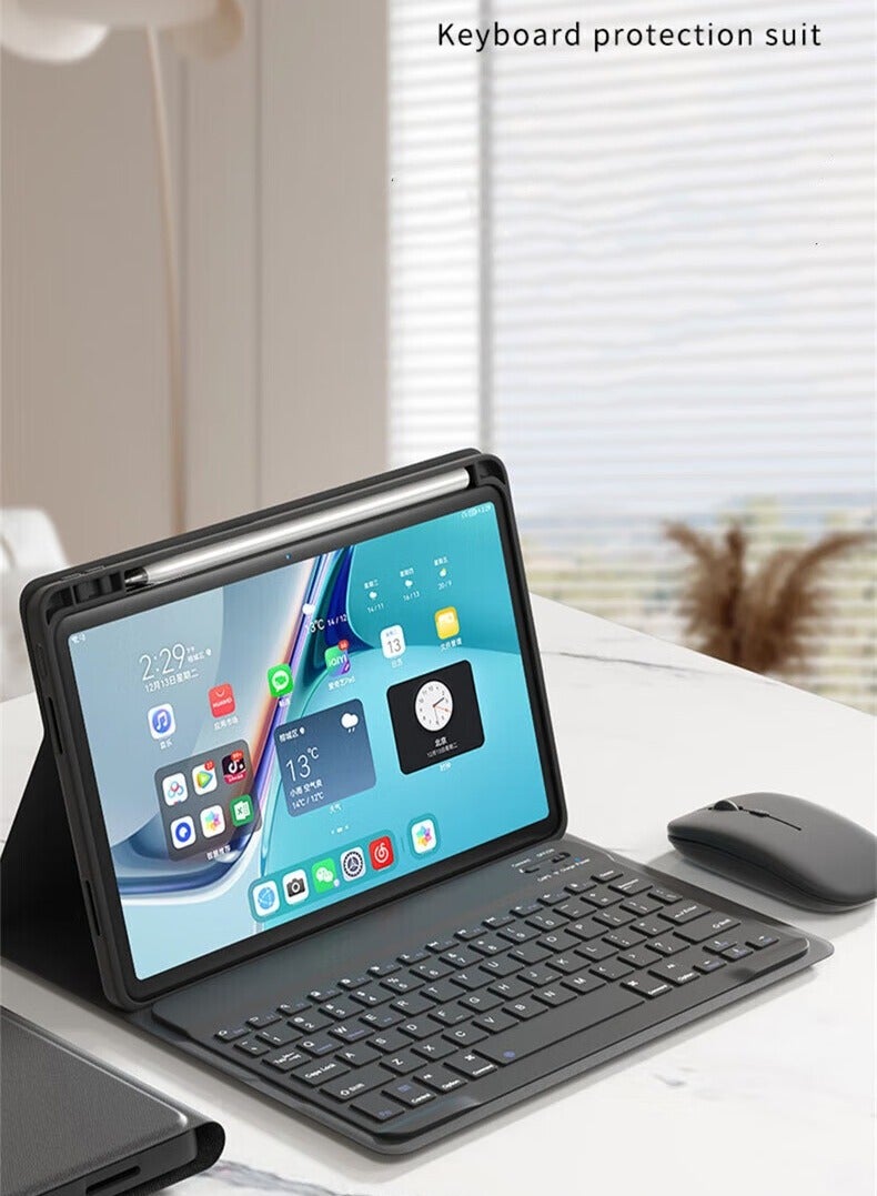 Lightweight Smart Cover with Wireless Keyboard and Mouse For IPad 2022 (10th Gen) 10.9 Inch/ 2025 (11th Gen) 11 Inch Black - Image 1