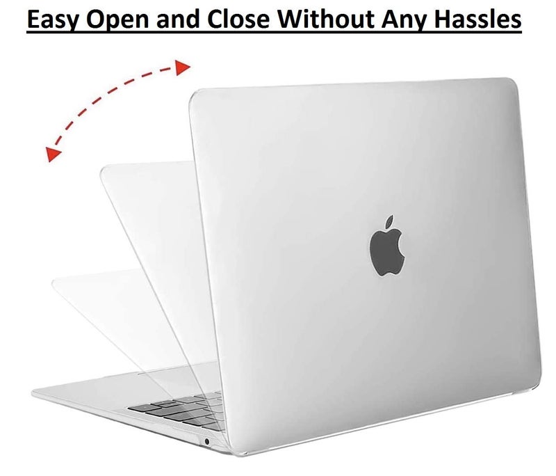 Midkart Hard Shell Plastic Case Cover Compatible with MacBook Air 13 Inch with Touch ID (Model M1 A2337 / A1932 / A2179, Release 2021-2018) with Key Guard & Dust Plugs, Crystal Clear Transparent - Image 3
