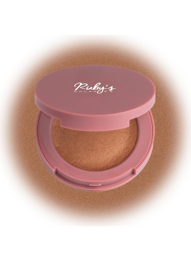 Ruby's Organics Ruby’s Organics Soft Glow Highlighter - Cream Highlighter for Cheeks, Radiant Finish, Face Makeup- Enriched with Antioxidants and Vitamins, Chemical Free, 4.8 g - Bronze - Image 1