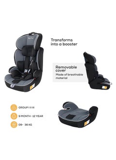 Nurtur Ragnar Baby/Kids 3-In-1 Car Seat + Booster Seat - Adjustable Headrest - Extra Protection - 5-Point Safety Harness - 9 Months To 12 Years  - Image 5
