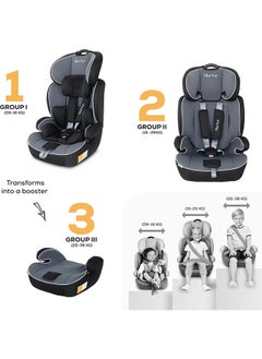 Nurtur Ragnar Baby/Kids 3-In-1 Car Seat + Booster Seat - Adjustable Headrest - Extra Protection - 5-Point Safety Harness - 9 Months To 12 Years  - Image 4