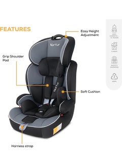 Nurtur Ragnar Baby/Kids 3-In-1 Car Seat + Booster Seat - Adjustable Headrest - Extra Protection - 5-Point Safety Harness - 9 Months To 12 Years  - Image 3