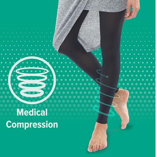 Juzo Women’s Soft 15-20mmhg Medical Compression Support Leggings, Black, 4 (IV) - Image 5