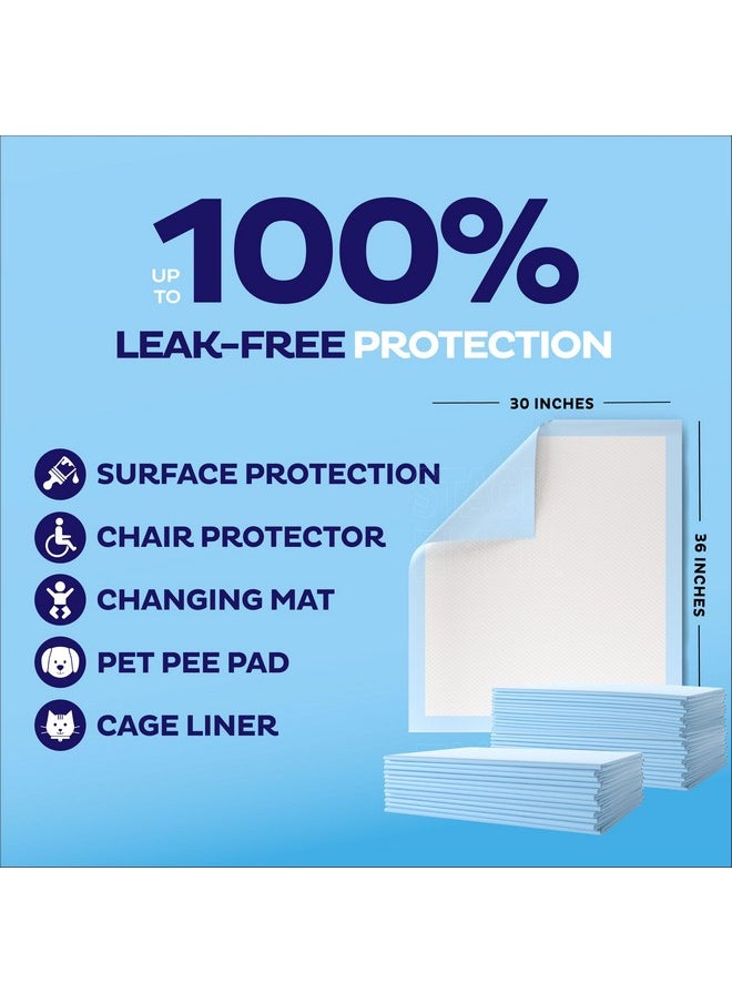 Stack Man Chucks Pads Disposable 30x36 Underpads [50-Pack] Incontinence Chux Pads Absorbent Fluff Protective Bed Pads - Extra Large Pee Pads for Kids, Adults & Elderly | Leak Proof Puppy Pads for Training - XXL  - Image 2