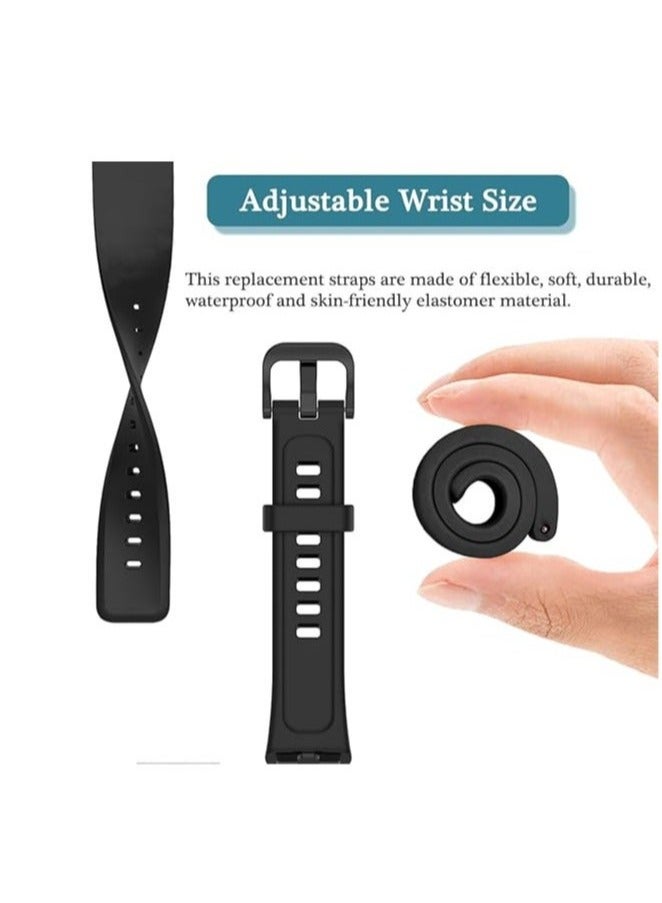 HablTech 3 Pcs Strap for Huawei Watch Fit 5/Fit 5 Pro/ Fit 3/Fit 4/Fit 4 Pro, Silicone Watchband Replacement Bracelet - Image 4