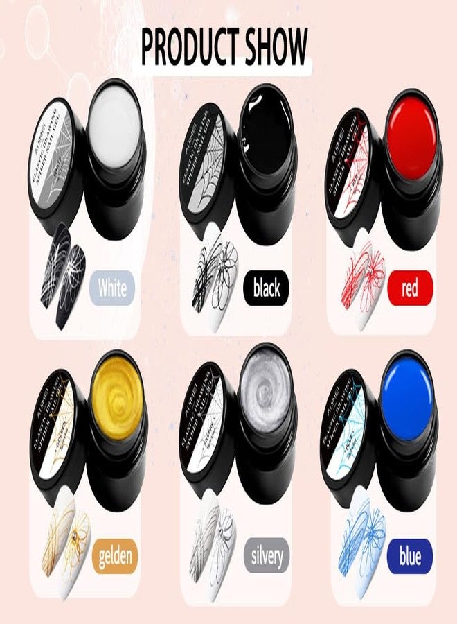 AOBOO White Nail Art Spider Gel Pure and Fresh White Full Of Elegance sophistication Sticky and Easy to Shape Which Can Pull Out A Delicate Spider Web-Like Texture to Create A Three-Dimensional Manicure - Image 5