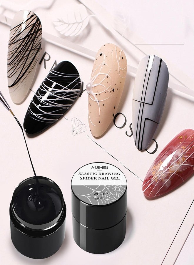 AOBOO White Nail Art Spider Gel Pure and Fresh White Full Of Elegance sophistication Sticky and Easy to Shape Which Can Pull Out A Delicate Spider Web-Like Texture to Create A Three-Dimensional Manicure - Image 3