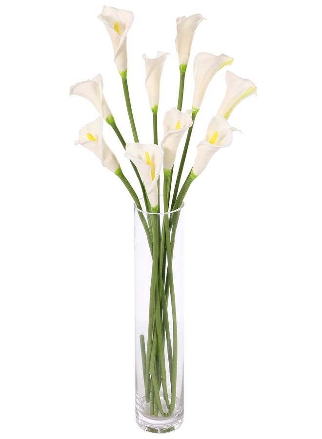 DuHouse 10pcs Calla Lily Artificial Flowers,26" Long Stem Large Calla Lily Flowers for Party Wedding Bridal DIY Bouquet Home Centerpiece Decor(White) - Image 1
