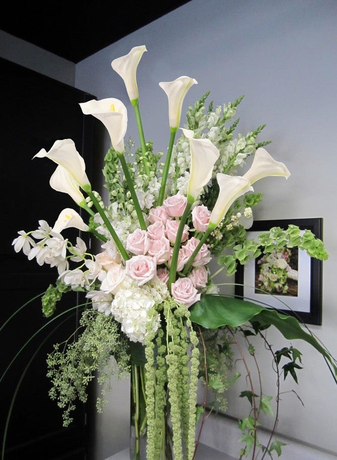 DuHouse 10pcs Calla Lily Artificial Flowers,26" Long Stem Large Calla Lily Flowers for Party Wedding Bridal DIY Bouquet Home Centerpiece Decor(White) - Image 3
