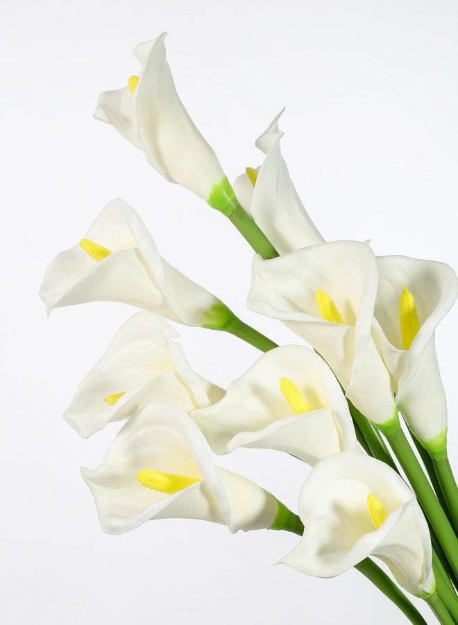 DuHouse 10pcs Calla Lily Artificial Flowers,26" Long Stem Large Calla Lily Flowers for Party Wedding Bridal DIY Bouquet Home Centerpiece Decor(White) - Image 2