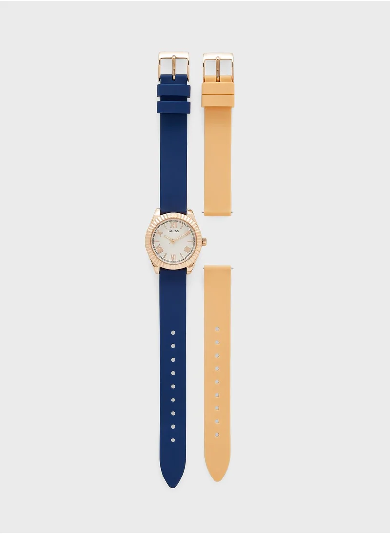 GUESS Mini Luna Silicon Strap Analog Watch