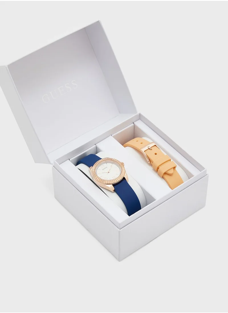 GUESS Mini Luna Silicon Strap Analog Watch