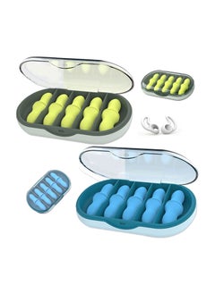 10 Pairs Silicone Earplugs for Sleep, Sleeping Earbuds, Waterproof Earplugs Memory Foam Earplugs Snoring Noise Cancel Reusable Ear Plug for Swimming, Work, Airplane