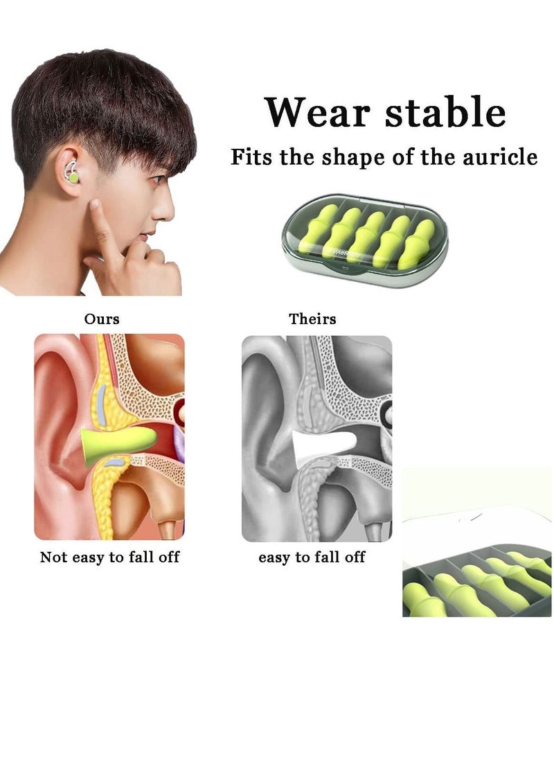 Generic - 10 Pairs Silicone Earplugs for Sleep, Sleeping Earbuds, Waterproof Earplugs Memory Foam Earplugs Snoring Noise Cancel Reusable Ear Plug for Swimming, Work, Airplane - Image 1