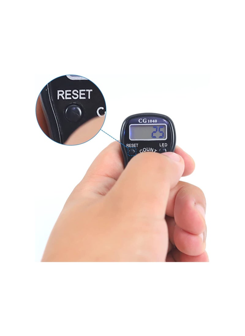 Finger Counter Digital LED Electronic Handheld Tally Counter Clicker with Case(5PCS)