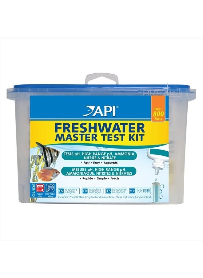 API FRESHWATER MASTER TEST KIT 800-Test Freshwater Aquarium Water Master Test Kit, White, Single, Multi-colored  - Image 1