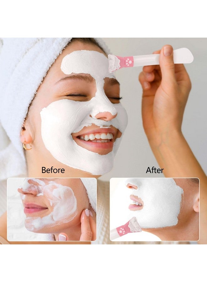 BTYMS 10 Pcs Doubleend Face Mask Brush Including Soft Silicone Mask Applicator And Plastic Cosmetic Spatula Reusable Makeup Spatula Skin Care Tools For Applying Facial Products - Image 4