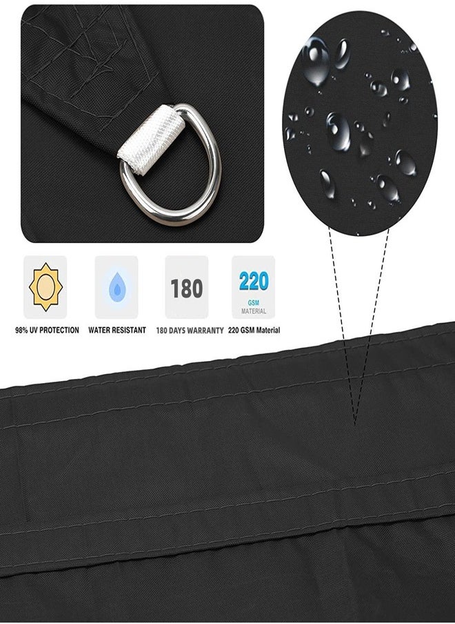 Sun Shade Sail 3m x 4m Rectangle Heavy Duty Thick Material Waterproof Outdoor Canopy 98% UV Block with Free Rope for Outdoor Patio Garden Backyard